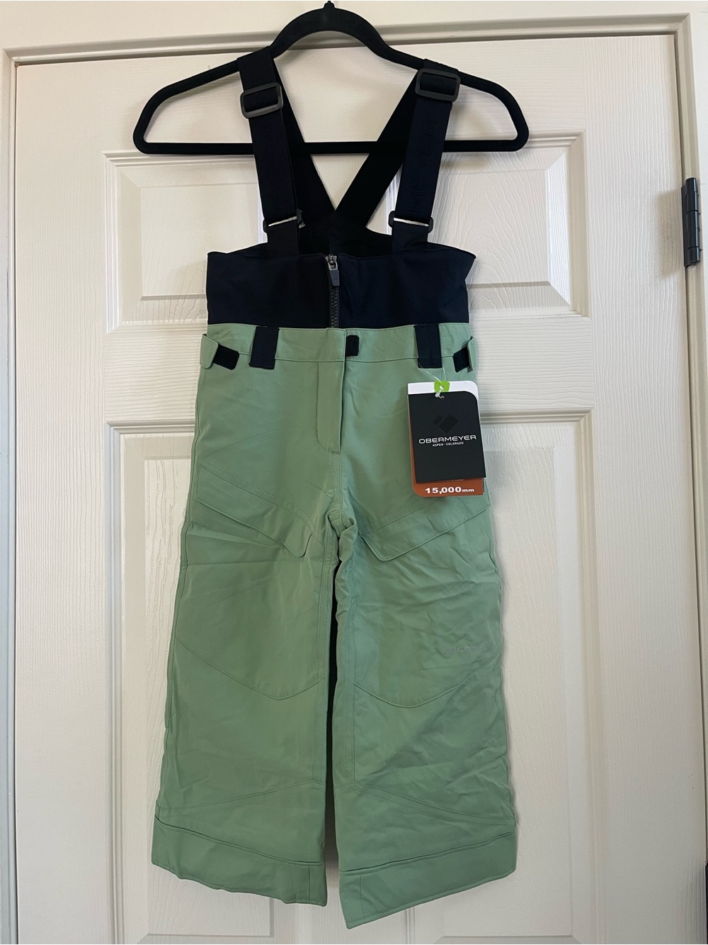 NWT Kids Boys’ Obermeyer Warp Green Ski Warm Snow Bibs Pants I-Grow Size 4